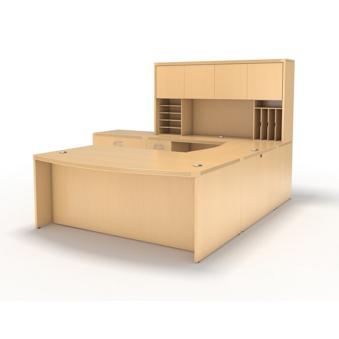 Mayline Aberdeen Executive Desk In Maple At10lma