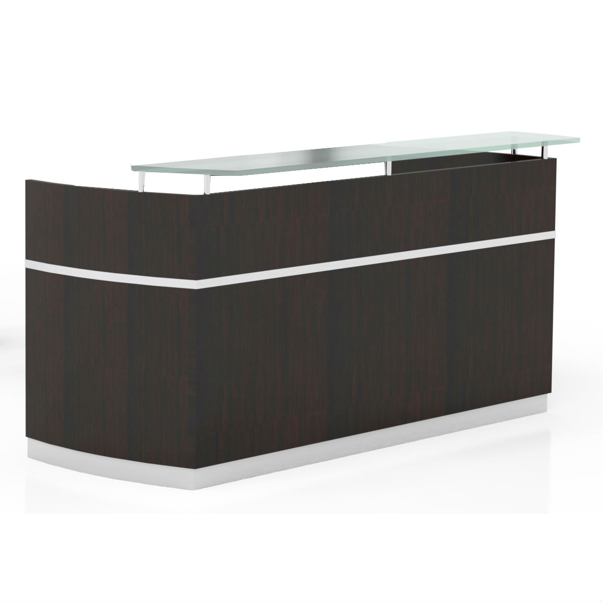 Mayline Napoli Reception Desk In Mahogany