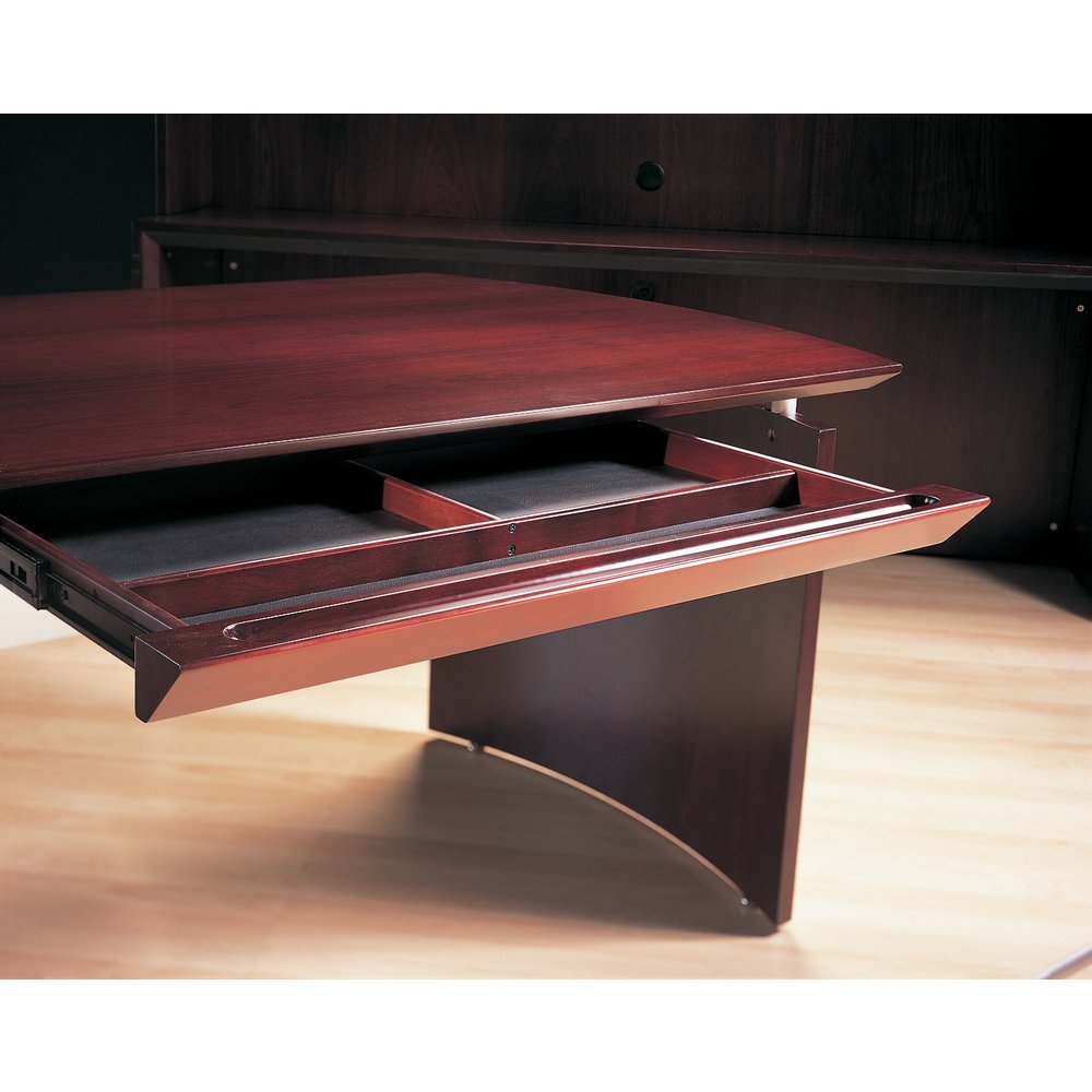 Mayline Napoli Reception Desk In Sierra Cherry