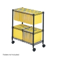 2-tier Rolling Filing Cart